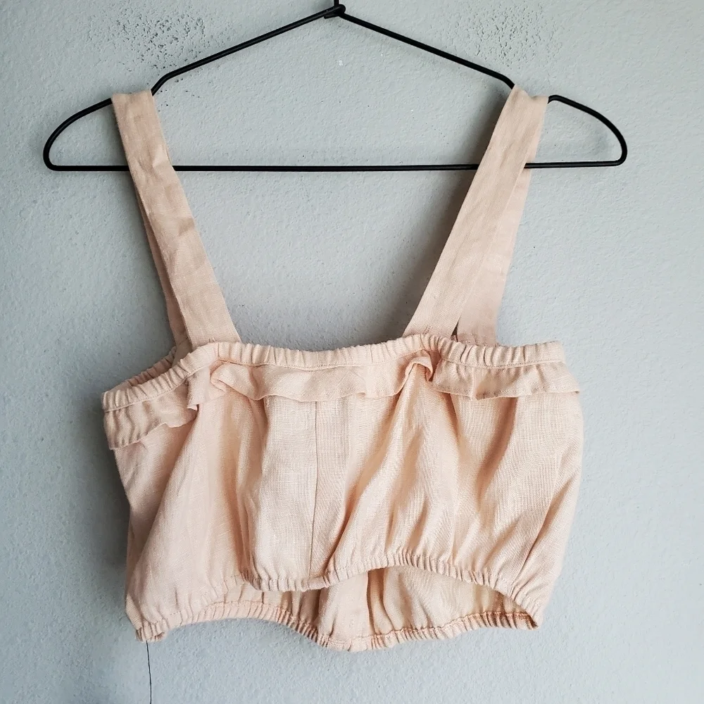 Reformation Carolisa Skirt Set in Peach size 6 NWT